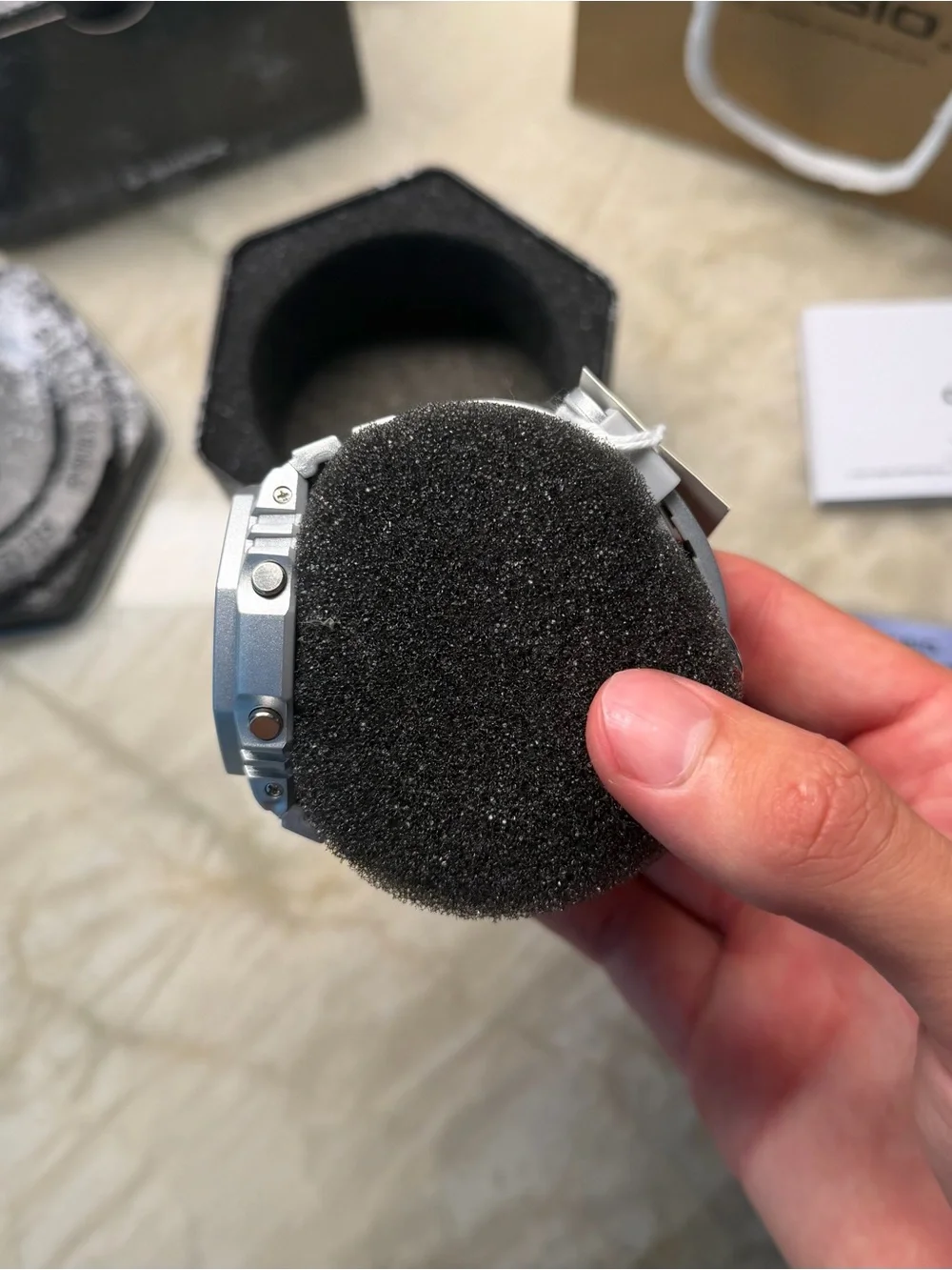 G-Shock White and Gray Sport Watch